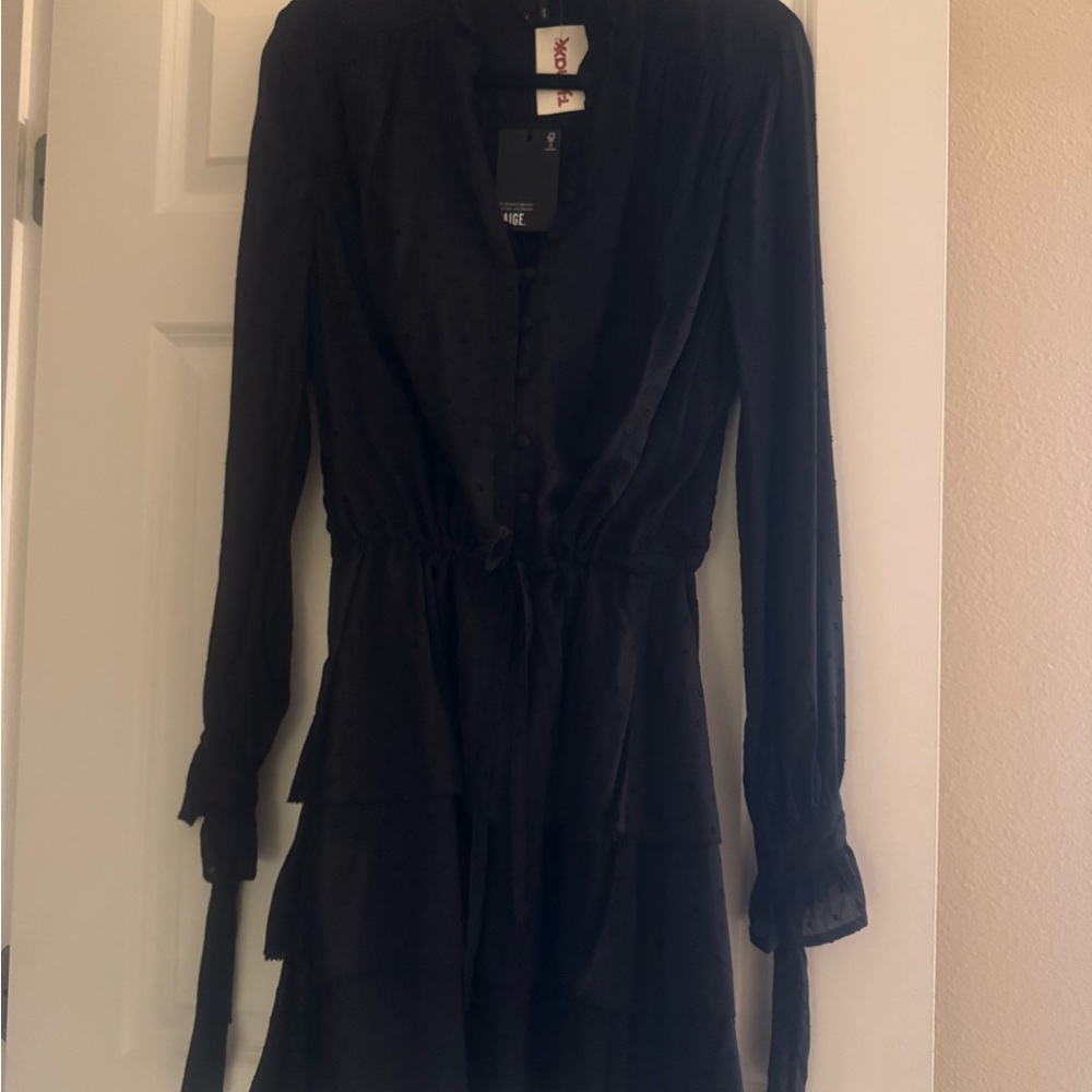 PAIGE Black Long Sleeve Dress